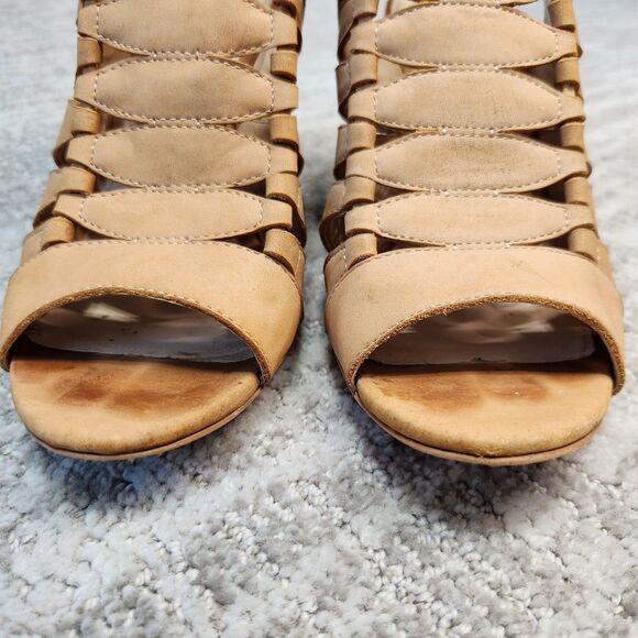 Vince Camuto Elika tan brown sandal block heels Size 8.5 ladies - Picture 3 of 9